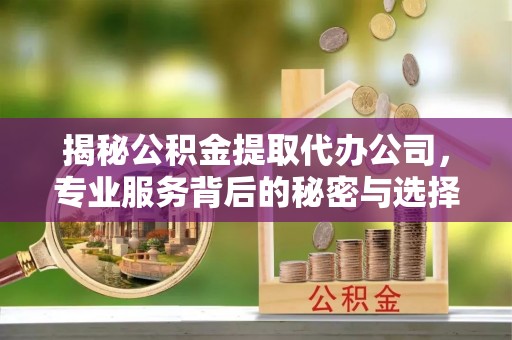 驻马店揭秘公积金提取代办公司，专业服务背后的秘密与选择指南